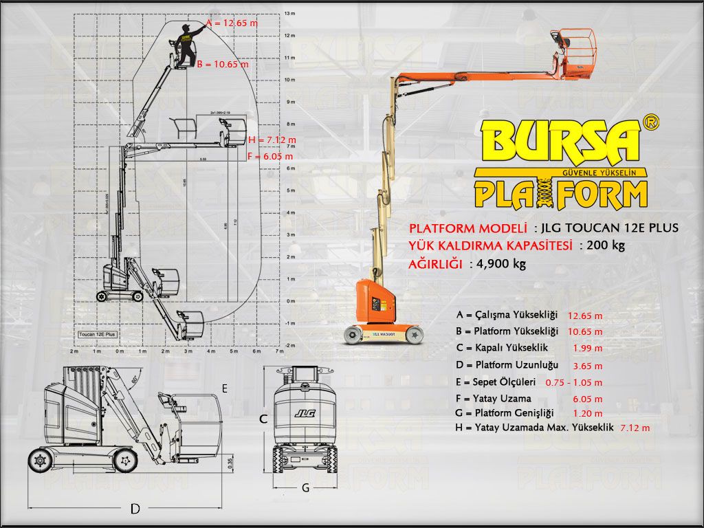 D�KEY PLATFORM - 12  Metre Dikey Platform